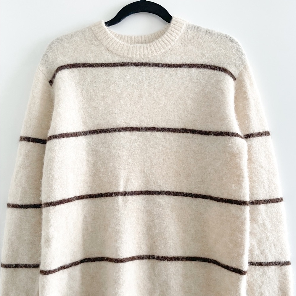 Wilfred Free Striped Alpaca Blend Sweater Dress - Picture 3 of 12